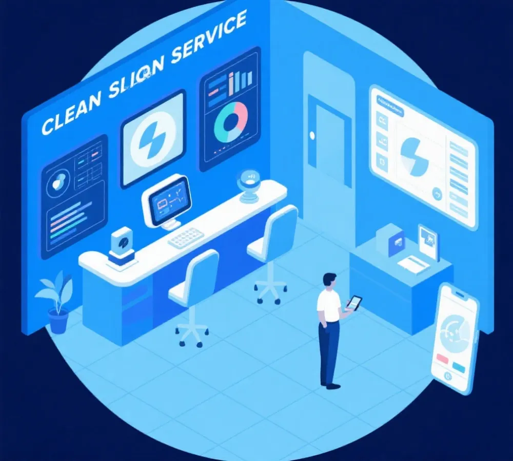 官方服务中心与数据展示示意图